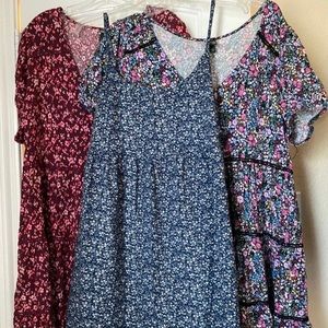 Lot of 3 Floral Dresses XXL